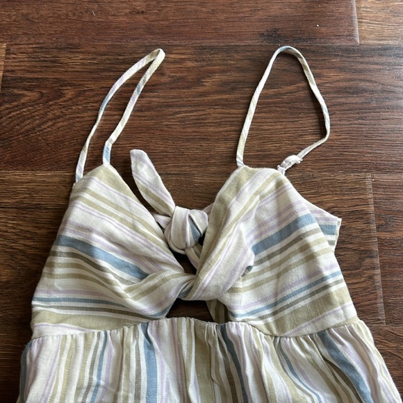 NWT Topshop Linen Pastel Stripe Romper | Linen Romper | Pastel | Topshop - Picture 2 of 9